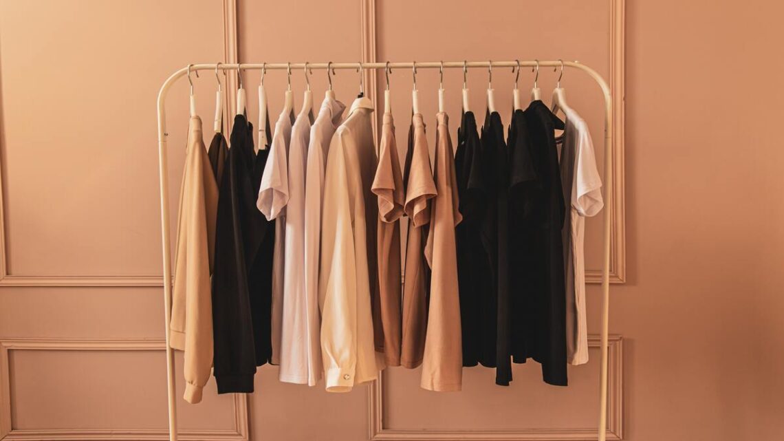 minimalistic wardrobe organization