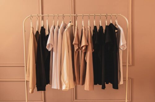 minimalistic wardrobe organization